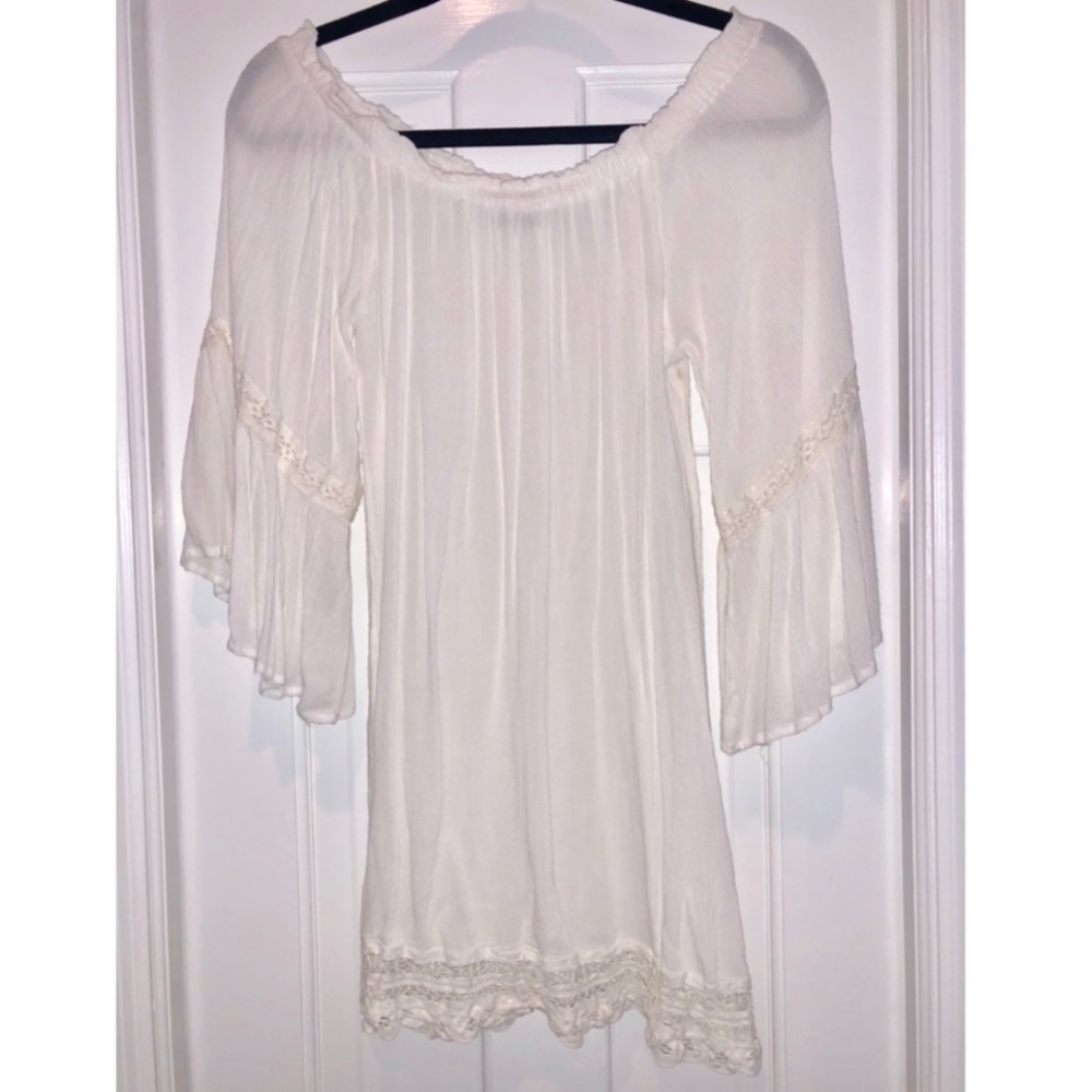 Flying Tomato White Off the shoulder Dress